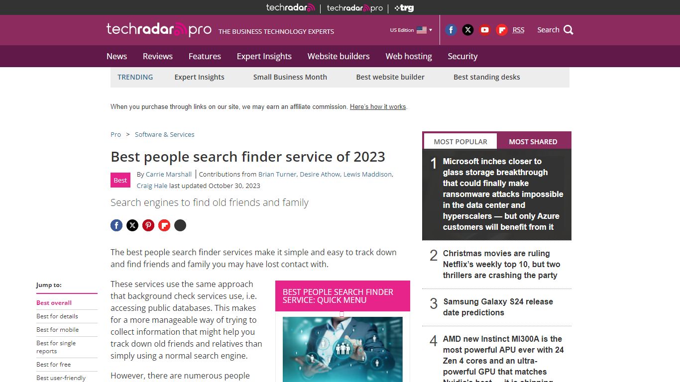 Best people search finder service of 2023 | TechRadar